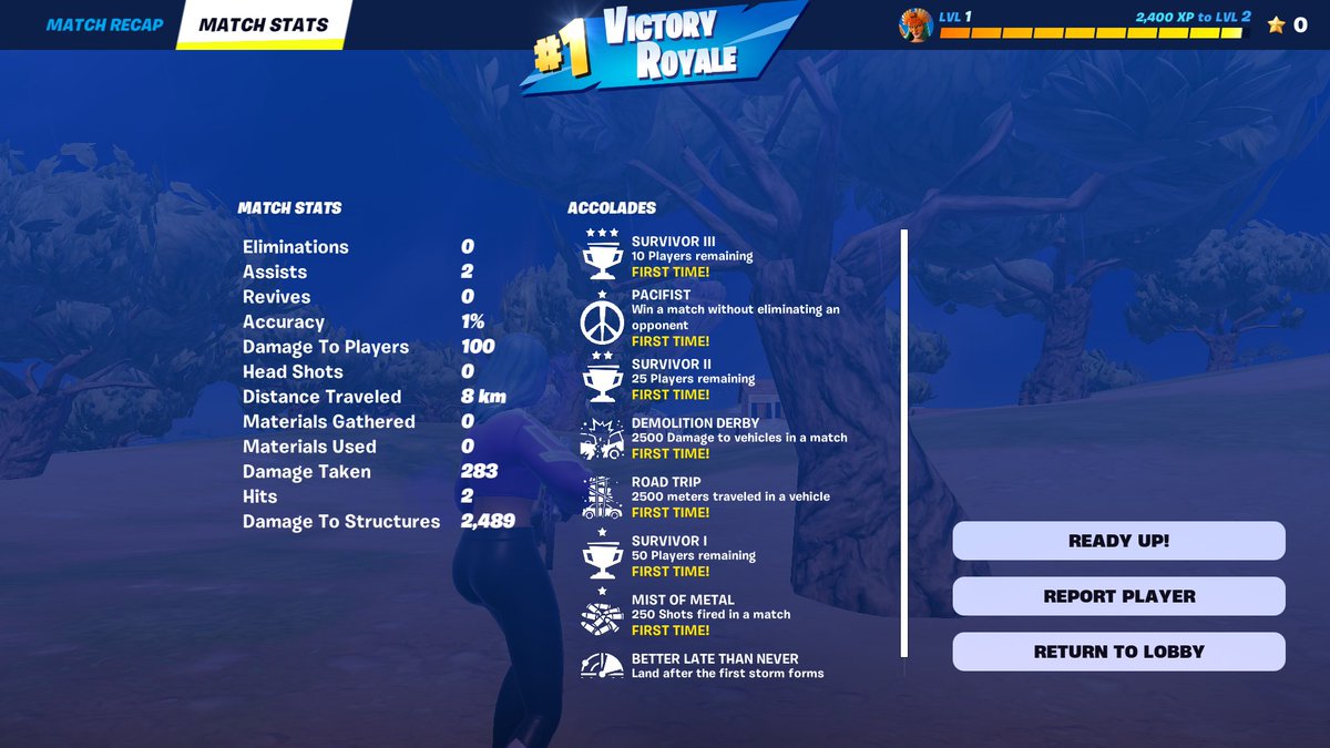 prodbysxre's tweet photo. first pacifist run on the new fortnite season 🔥 https://t.co/jXSycfS5qx