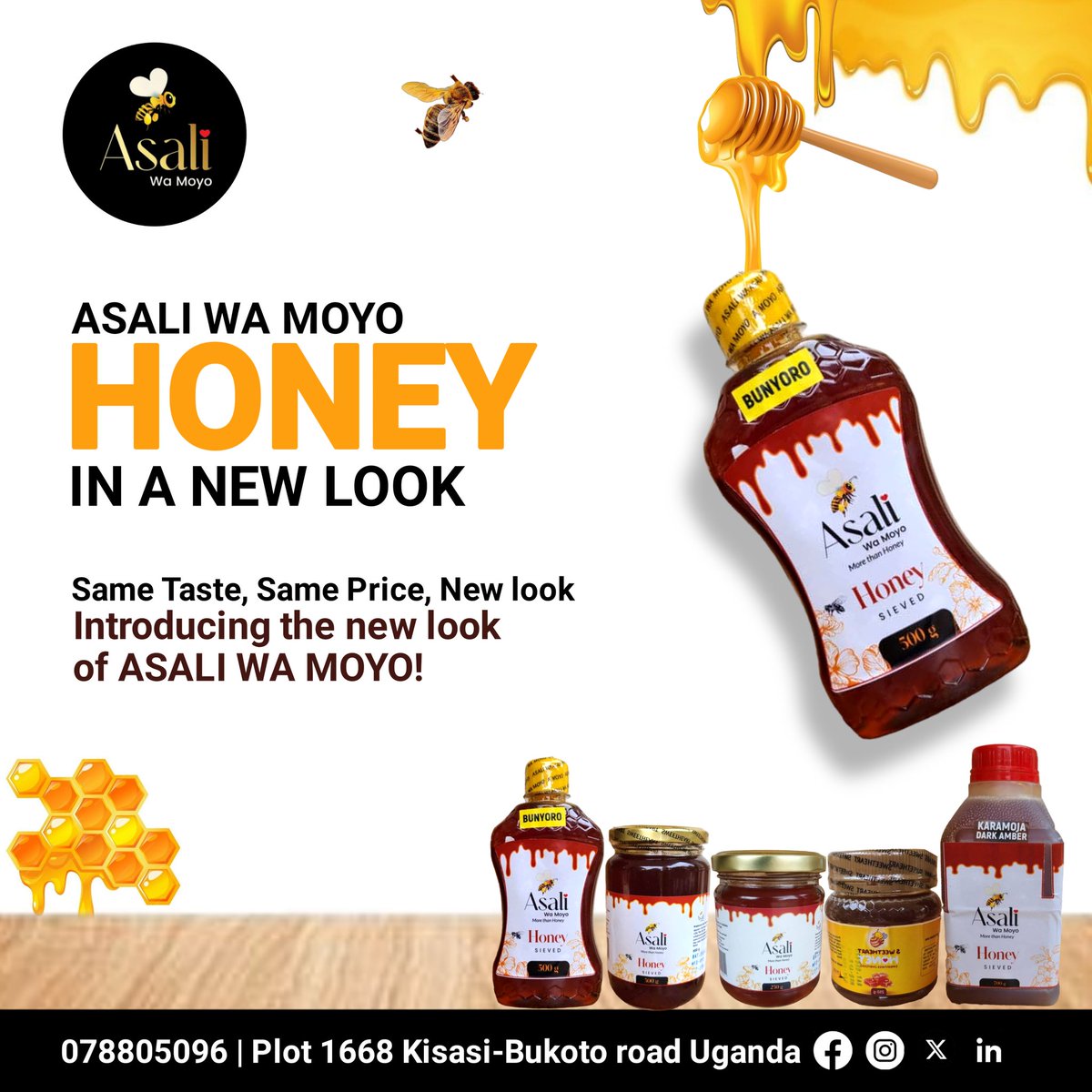 The Bountiful Duuka (@bountifulduuka) on Twitter photo Ladies and Gentlemen
We introduce to you the New look of ASALI WA MOYO HONEY from our very own <a href="/Asaliwamoyo/">Asali wa Moyo Honey</a>
Same Price, Same Taste with a Different look
#honeyrose#honey#bee#beekeeping Ladies and Gentlemen
We introduce to you the New look of ASALI WA MOYO HONEY from our very own <a href="/Asaliwamoyo/">Asali wa Moyo Honey</a>
Same Price, Same Taste with a Different look
#honeyrose#honey#bee#beekeeping