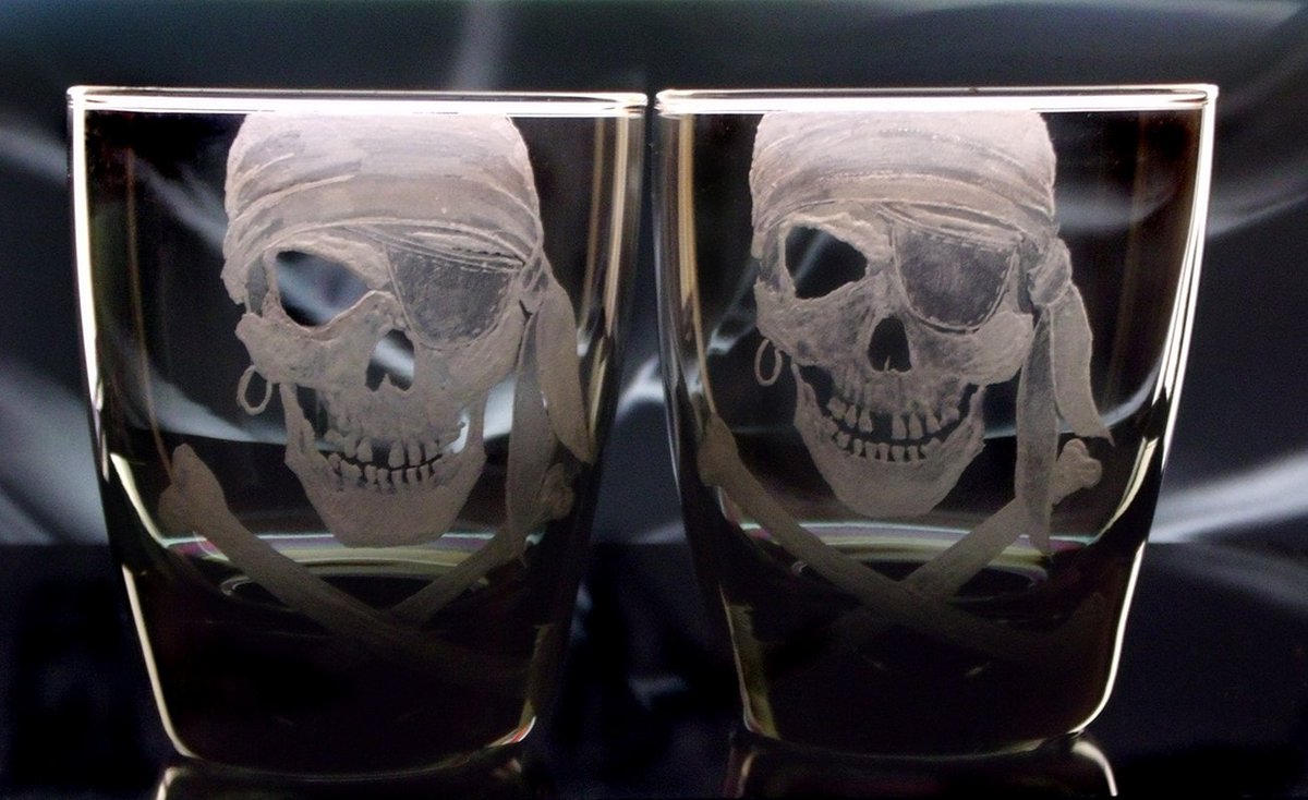 GGEngraving's tweet photo. Drink set Pirate Skull and Crossbones Engraved On The Rocks Glass Set etch whiskey scotch black barware https://t.co/iFqQoyQIQc #love #bridal #tattooglass #glassart #yearofthedragon #fantasyart #wedding #skulls #dragoncore #CustomGlassware https://t.co/wwLpYe44XA