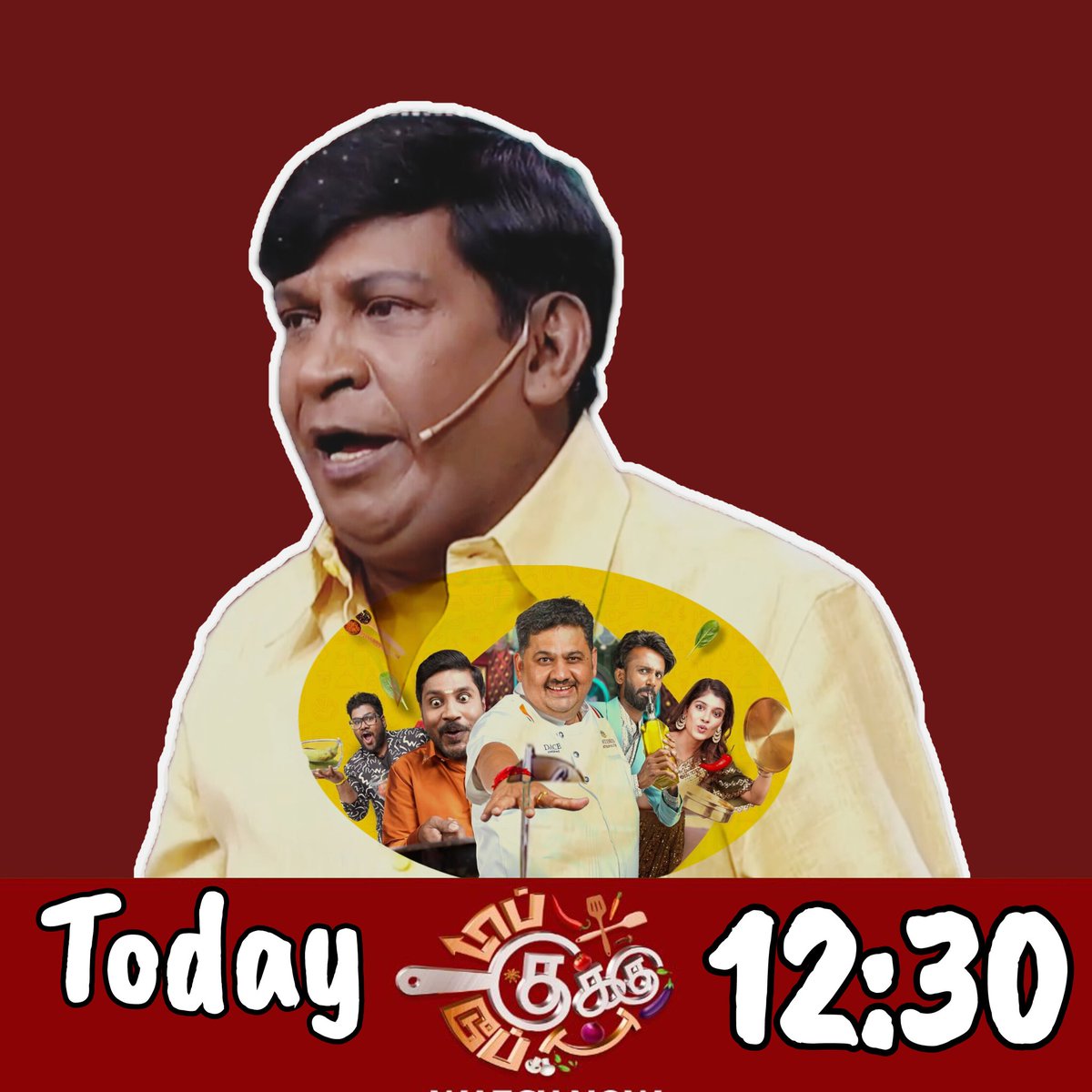 Vadivelu entry in TOP COOKU DUPE COOKU today 

#SunTV #Vadivelu #TopCookuDupeCooku #TopCookuDupeCookuOnSunTV #NewShowOnSunTV #TCDCOnSunTV #SunTVShow