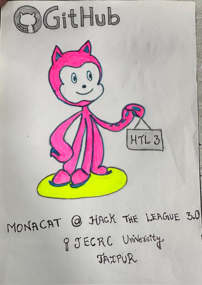 ajmal_x55's tweet photo. Meet Mona Cat, bringing a purr-fect blend of art and tech to Jaipur at Hack the League 3! 🎨🐱.
@github
@GitHubEducation 
@abdulvasay_dev
@Pri_Rai25

 #HackTheLeague3 #hacktheleague #githubeducation #github #htl3 #hackers #polygonCommunity
#ArtMeetsTech #MonaCat https://t.co/PzfXXGqDDM