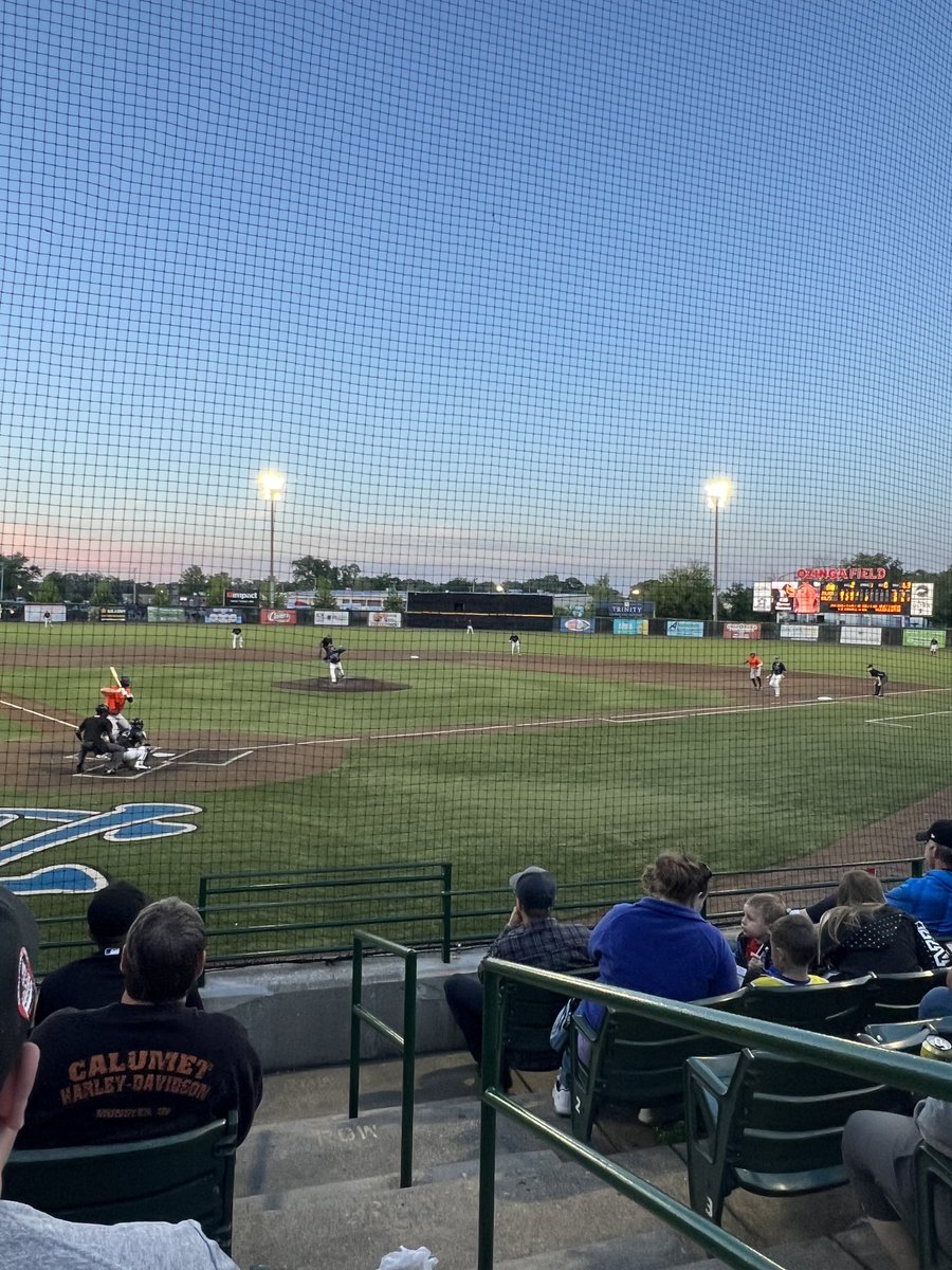 It was Bobby Jenks bobble head giveaway day & fireworks night at the Windy City Thunderbolts minor league baseball game tonight. The team lost, but we had a good time rooting for the home team. #Southside #MemorialDayWeekend