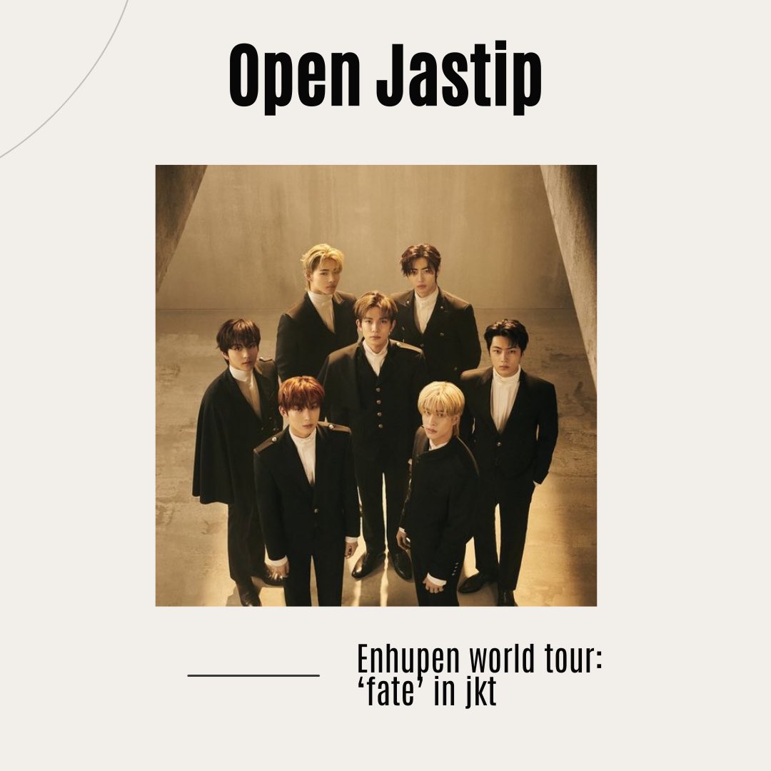 cherryytix's tweet photo. Open Jastip Enhypen Worl Tour Concert: 'Fate' in Jakarta🤍

✨Fee: 250k
✨Diurus sampai tiket fisik
✨Gensale dan Presale
✨100% refund apabila ga dapet tiket
✨Dijamin trusted sudah banyak testi

Yuk guys yang mau bisa langsung dm yaa🫶🏻

tags: jastip enhypen https://t.co/yLj5PUCQtK