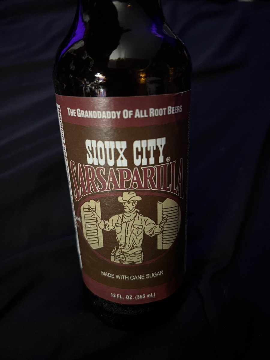 having a sarsaparilla because i am a cowboy