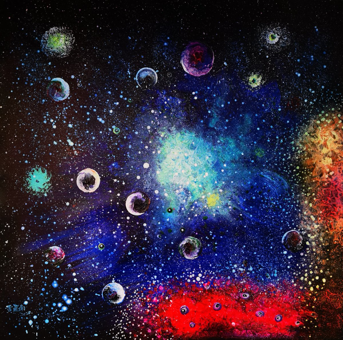 orbit_bw3's tweet photo. Jiannan Huang's mesmerizing abstract painting of the starry sky takes you on a journey through nebulae, experiencing the boundless beauty! This artwork is now NFTized as "ORBIT#356", with commercial usage rights included.
黄建南先生塑造的星空抽象画引人入胜，穿越星云，感受无垠之美！
此作品现已NFT化《ORBIT#356》，此NFT附带商业使用权。
#Orbit #NFT #JiannanHuang #JH