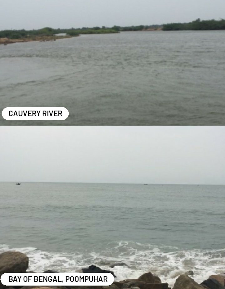 I'm so excited to share this incredible moment with youall.This place,where the Kaveri meets the sea,marks the end of my #CauveryCalling Barefoot Padayatra journey today.From the birthplace of the Cauvery to where she meets the vast ocean,it has been an unforgettable experience