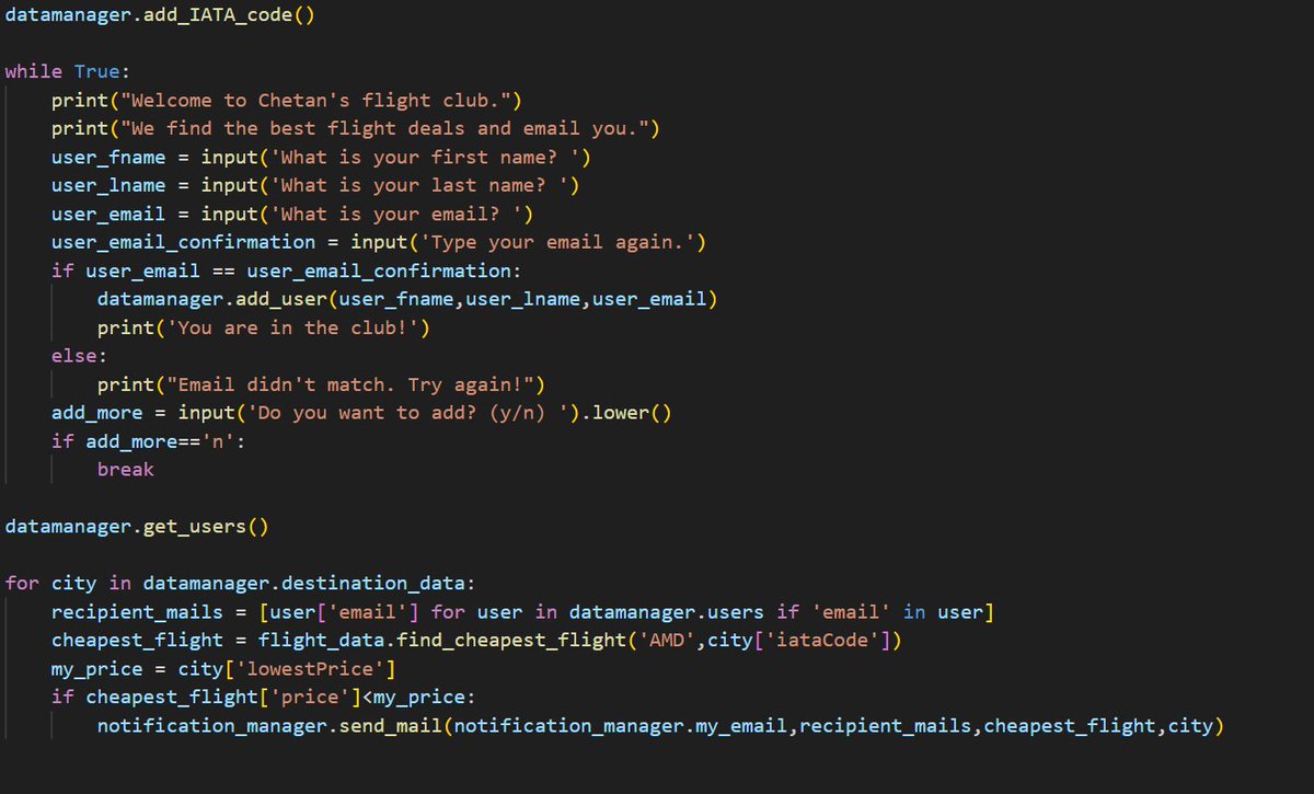 chetan_sonigra's tweet photo. #100daysofcodepython
π Day 31 of #100DaysOfCode in Python: APIs for Practical Solutions
Leveraging the APIs to build exciting projects!
1οΈβ£ Flight Club: Getting the best deals with Skyscanner APIβοΈ
2οΈβ£ Navigating driving Distances between cities πΊοΈ
#Python #APIs #TravelTech https://t.co/lLSNhg4CcU