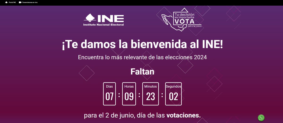 🗳️📌 El portal del INE actualizó sus colores 🤔