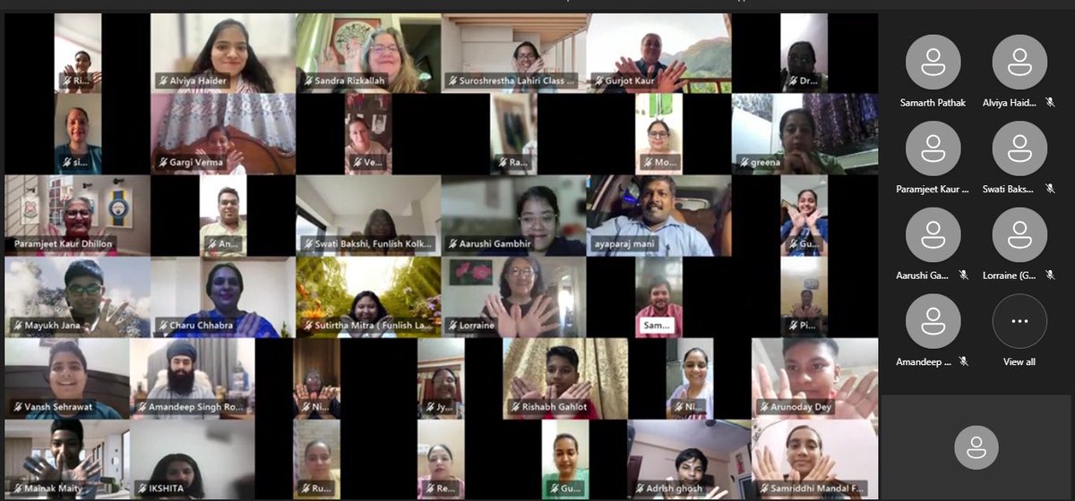 UNODC_ROSA's tweet photo. The #RiseUp4Peace family of edu leaders is growing & how: despite the summer break, over 132 educators & students from India & beyond joined the 6th monthly capacity boosting dialogue—with cross-learning & ‘ideas exchange’ on effectively teaching #SDG16 themes in classrooms!🕊️ https://t.co/XqxwdHPhe2