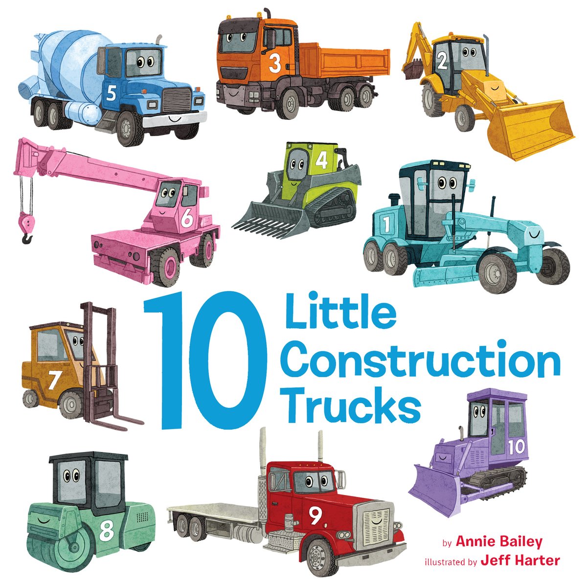 I'm excited that two more books that I illustrated from the 10 Little Vehicles series will be available on 6/18/24! 10 Little Race Cars and 10 Little Construction Trucks, written by Annie Bailey and published by Doubleday. Editor Frances Gilbert.