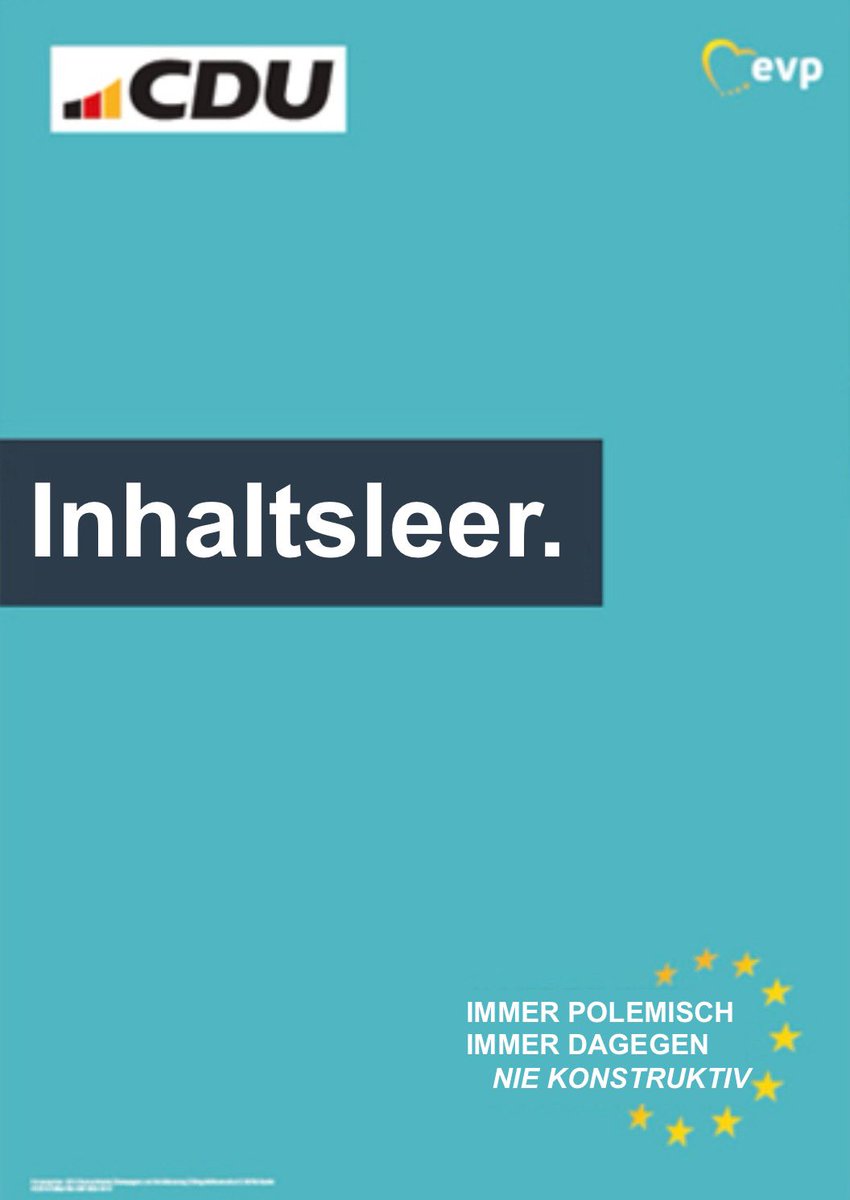 Hier mal ein ehrliches Plakat für die #CDU