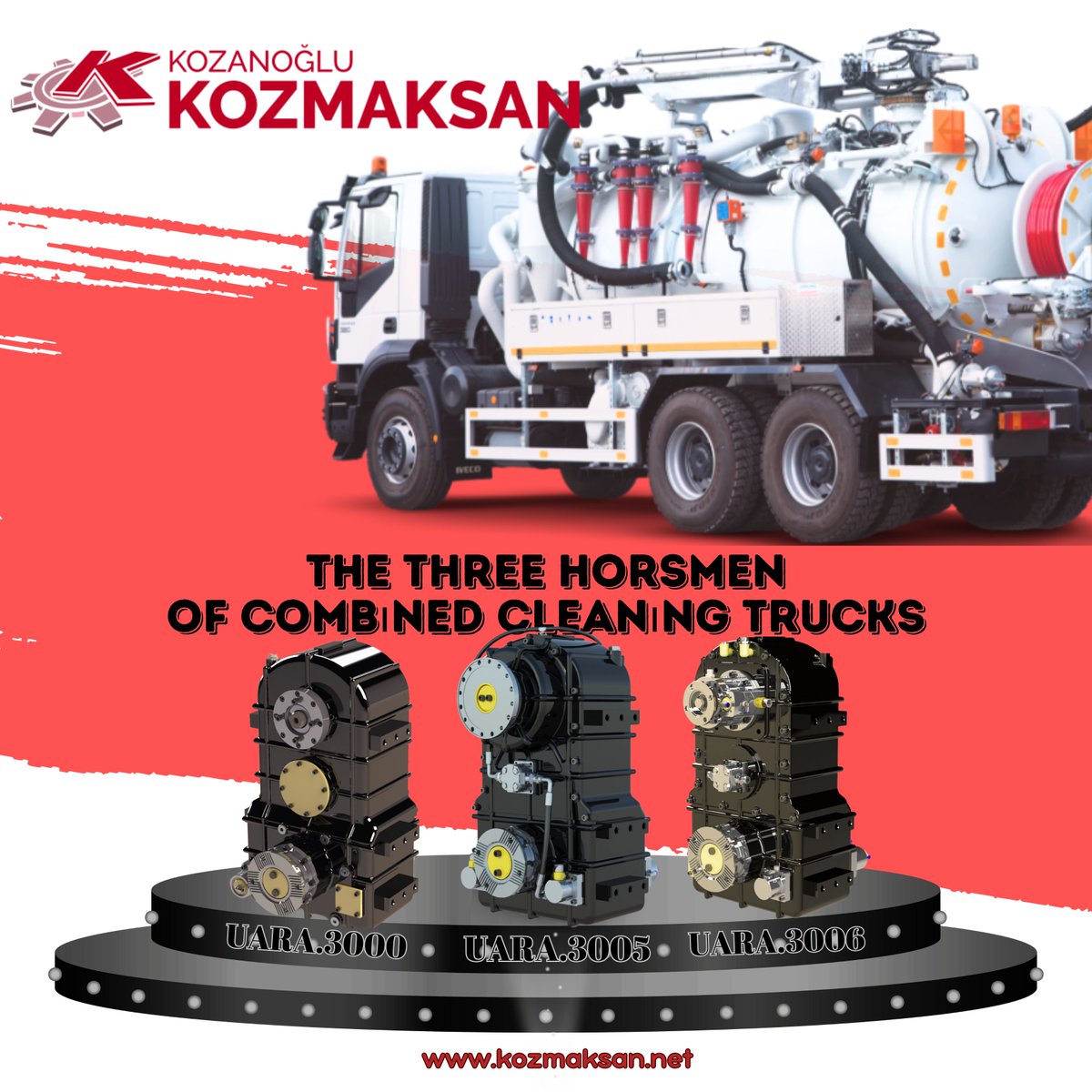 KozmaksanPTO's tweet photo. Discover efficiency with KOZMAKSAN Split Shaft PTOs!
Meet the best solutions required for the perfect operation of your Sewer Cleaning Vehicles.
And for more: https://t.co/LMYCOtHPiN
#KozmaksanPTO #sewagetrucks #sewercleaning #vacuumtrucks #gearbox #transfercase #splithaftpto https://t.co/qDr1GGslCu
