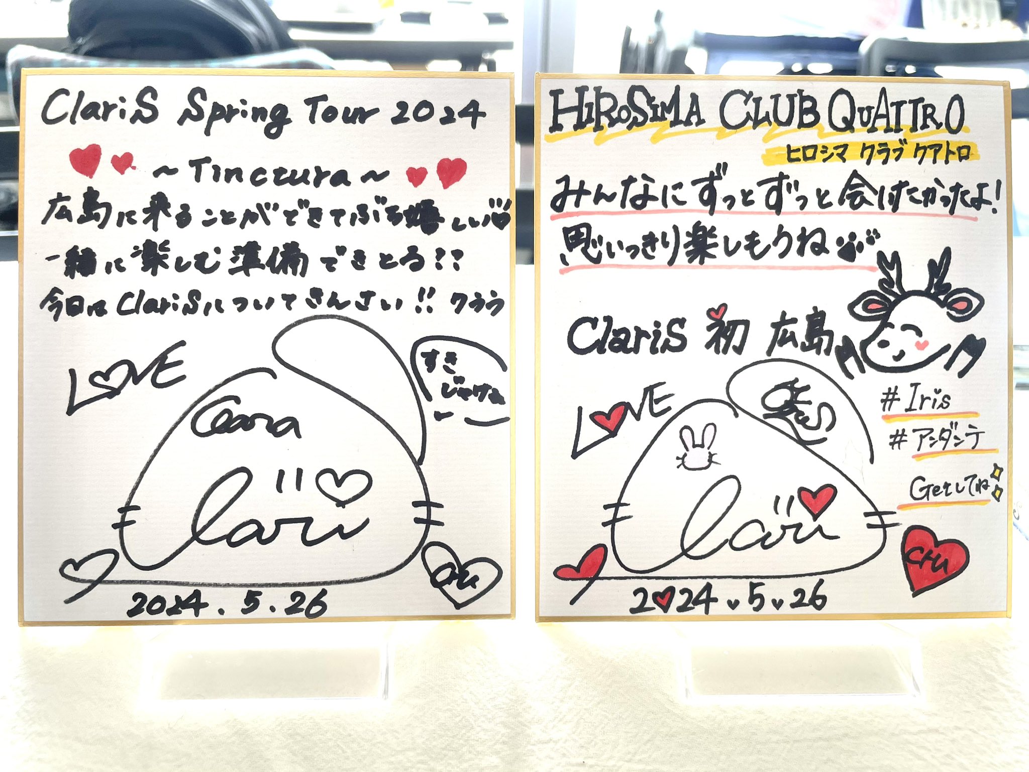 ClariS 「アンダンテ」 直筆サイン色紙 ミュージシャン｜その他