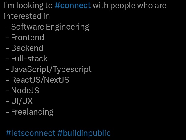 I am stuck under 50 followers😅

Does this really works?
#connect #letsconnect #buildinpublic #webdev