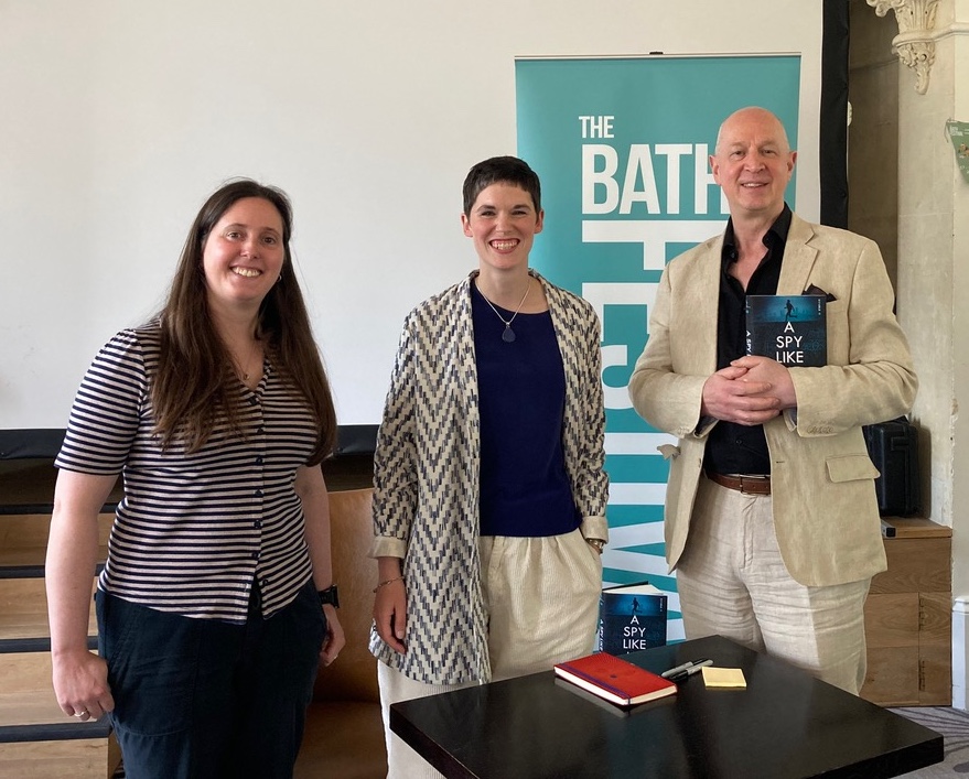 Fab time @Bathfestivals yesterday for @kimtsherwood-led creative writing workshop. Also a great opportunity to pick up #ASpyLikeMe and catch-up with @TotleighBarton fellow budding authors.