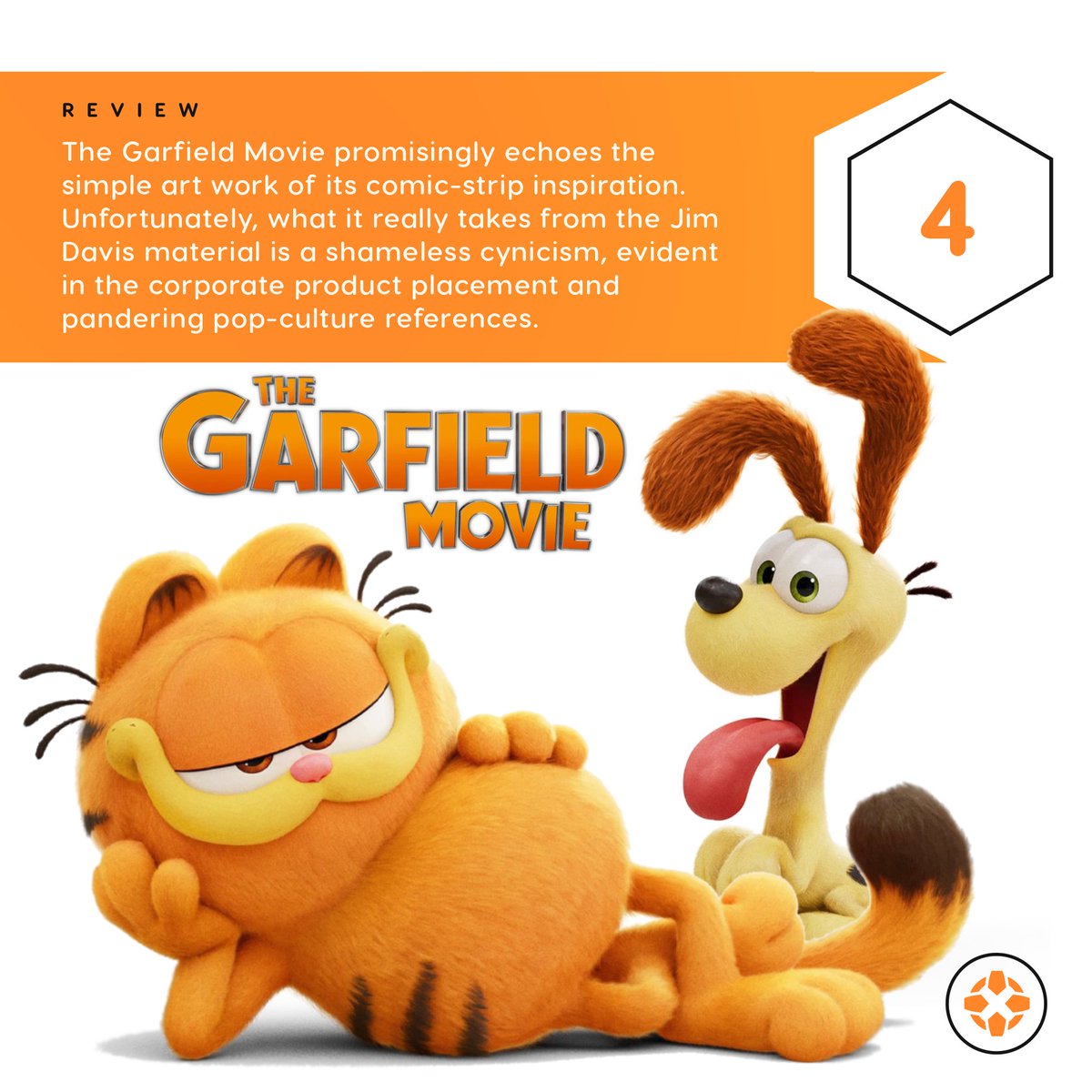 The Garfield Movie applies some nice animation to an annoying all-ages comedy of product placement, phone jokes, and daddy issues. Our review: bit.ly/4bMX9CH