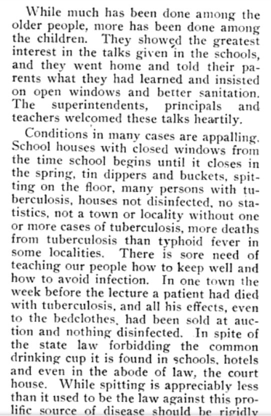 111 years ago my great-grandfather toured West Virginia with the legendary Dr Harriet B Jones educating the public on how to prevent tuberculosis. 

History loves to repeat itself.