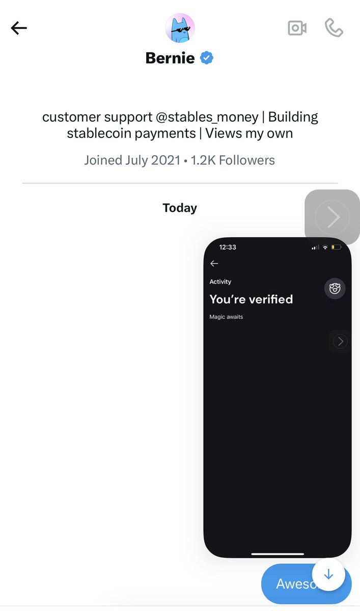 joeyalarilla's tweet image. My wallet now is @stables_money. Thanks again for the lightning-fast resolution of my issue, @stablesbernie! 
And thanks again, @JaimeZ888 for reco 😃