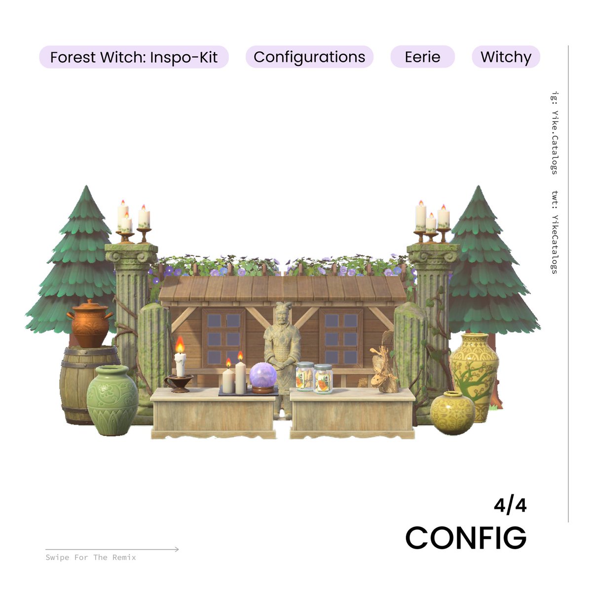 yikecatalogs's tweet photo. Welcome to the first witchy core inspo kit! this one is Forest Witch themed 🌲🔮🌟🌿 ^^ but I had so much fun with this id love to do more variations of this theme in the future! 

(the second configuation is heavvvily inspired by the talented @//grim.lily on instagram https://t.co/Okvu2D0GEg