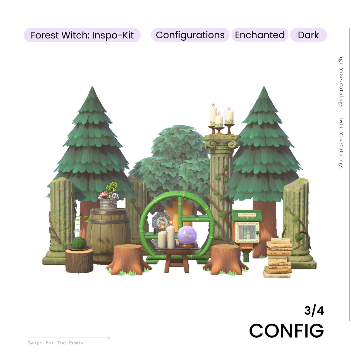 yikecatalogs's tweet photo. Welcome to the first witchy core inspo kit! this one is Forest Witch themed 🌲🔮🌟🌿 ^^ but I had so much fun with this id love to do more variations of this theme in the future! 

(the second configuation is heavvvily inspired by the talented @//grim.lily on instagram https://t.co/Okvu2D0GEg