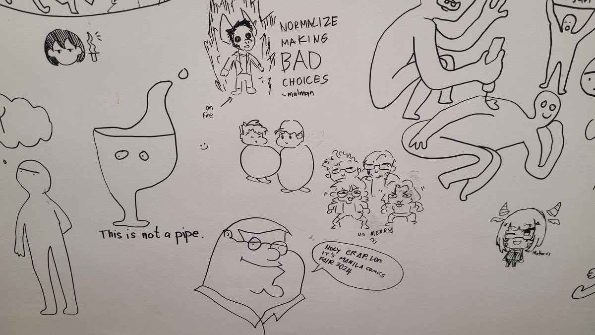 Some fave doodles from the people who drew on our walls at Space 63 for Chamtamaria May Art Month 