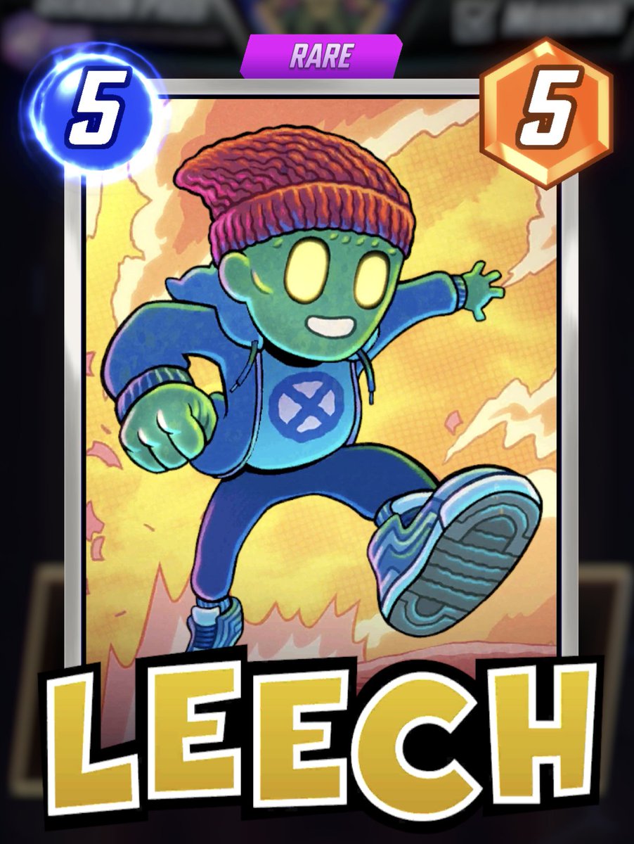 Got the Dan Hipp Leech as my variant log in, finally a variant for the card but also perfect timing since the card has seen resurgence but has also been nerfed 😂 what card did you all get? #marvelsnap #variant