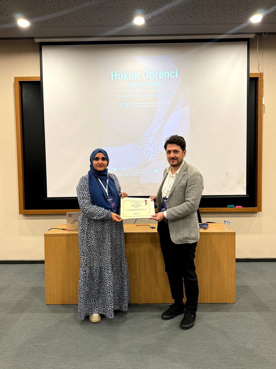 Ms Sana Bibi, Pakistani Student in Ibn Haldun University presented her paper titled as “Legal Status of Afghan Refugees in Pakistani Law” at Law Student Symposium organized by the Institute of International Law and Human Rights, Ibn Haldun University. #pakistanistudentsinturkiye