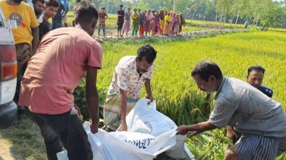 শরিফপুরে ধান ক্ষেত থেকে রিকশা চালকের লাশ উদ্ধার