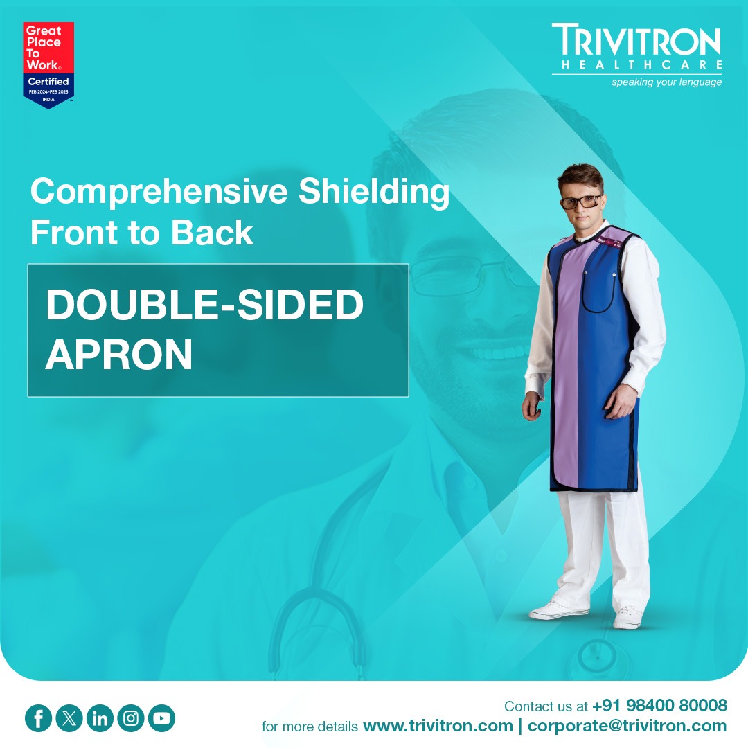TrivitronIndia's tweet image. Kiran’s Double Sided Apron provides maximum protection from Ionizing Radiation in various clinical scenario with wide range of customization Name tag, Embroidery (In pockets), Size and various Colour Combinations.

#Healthcare #MedicalProtection #RadiationSafety #KiranApron