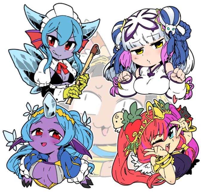 昔描いたパズドラ系らくがき 