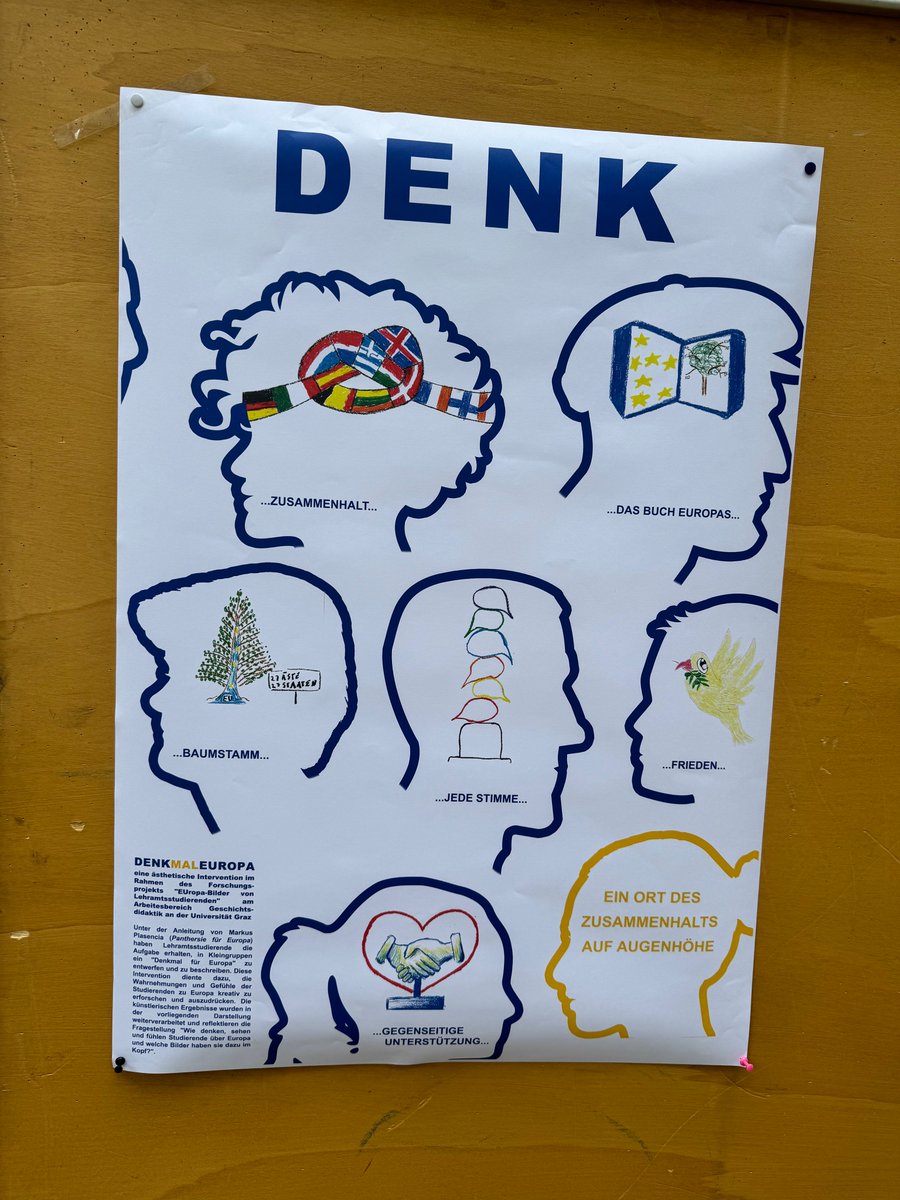 GD_UniGraz's tweet image. Die Lange Nacht der Forschung - und wir waren dabei! Beim Projekt "Denk Mal Europa", bei dem Studierende ihr ganz persönliches Denkmal für #Europa zeichnen konnten, wurden tolle künstlerische Ergebnisse präsentiert. Und es sind noch ganz viele neue Motive dazugekommen... #LNF24