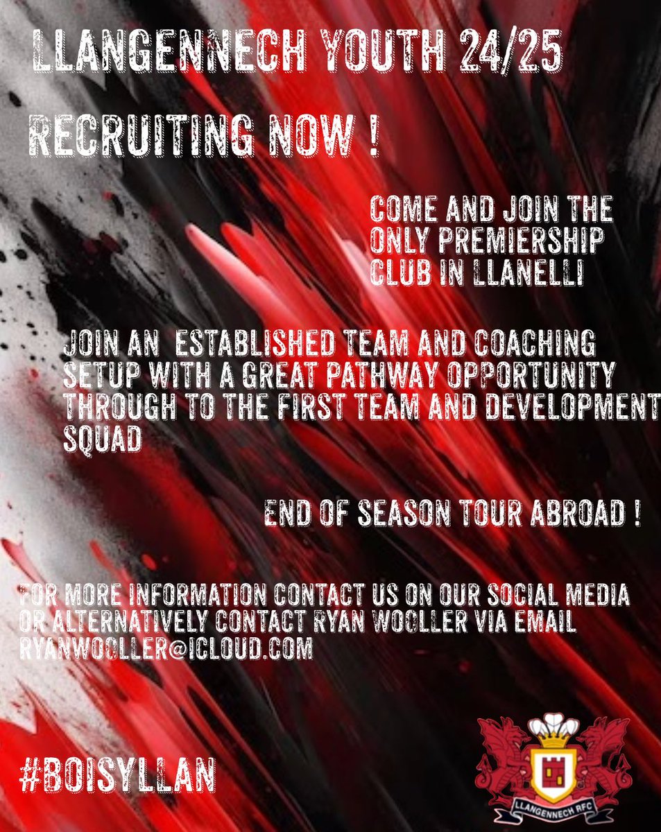 24/25 Season !! Get in touch ! #boisyllan⚫️🔴⚪️