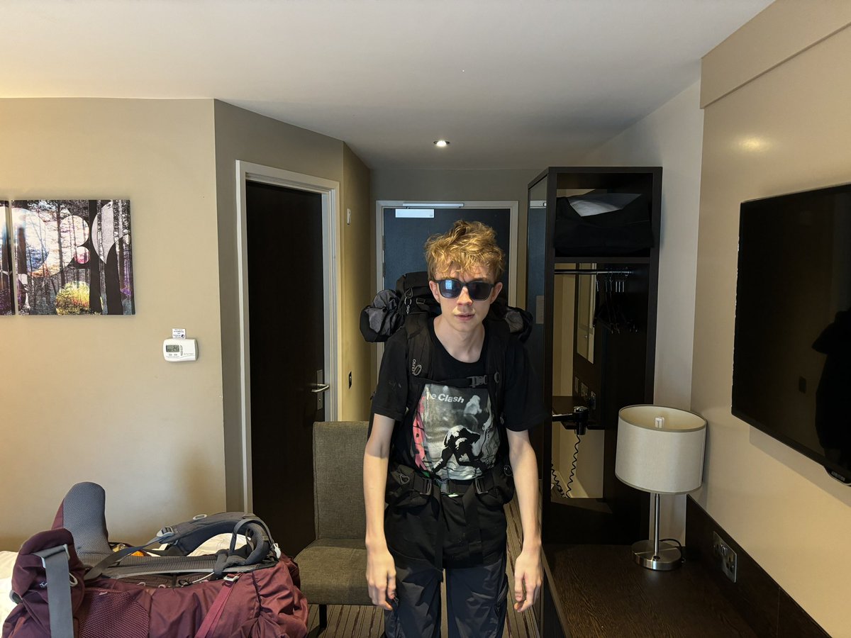 johnharris1969's tweet photo. And so it begins. Our son James is autistic &amp; really musical. With me &amp; his sister, he's walking Hadrian's Wall to help a brilliant charitable musical project for neurodivergent people. We're in Carlisle. It will rain. 70miles to go. Pls donate if you can https://t.co/1nEqNVmF8g https://t.co/paSAILX9zo