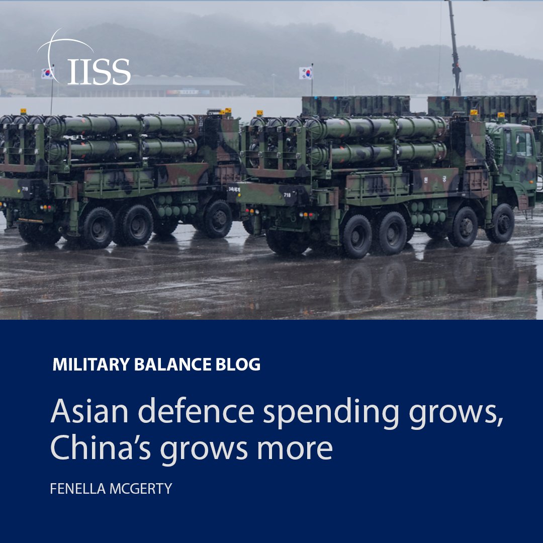 Asian defence spending will continue to grow in 2024, but China still outpaces the rest of the region.

Read Fenella McGerty’s latest #MilitaryBalance analysis. #SLD24
bit.ly/4bqzpos