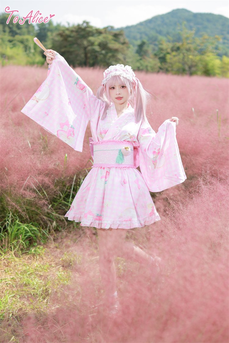 toAlice いちごギンガムチェック浴衣 浴衣ドレス 【公式通販】