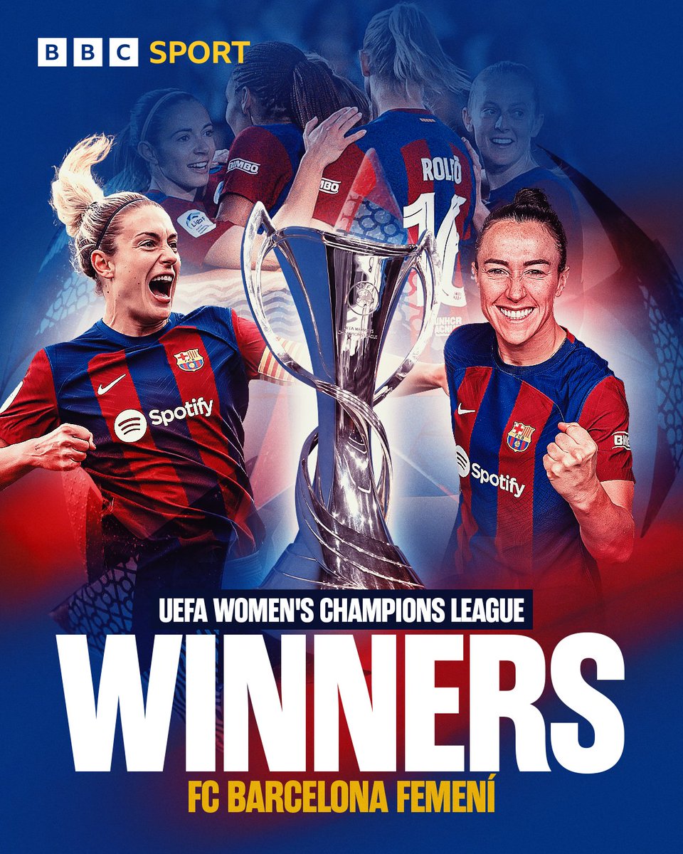 🏆🏆

Lucy Bronze says Barcelona 'will go down in history as one of the best teams in Europe' after back-to-back Women's Champions League titles.

#UWCL #BBCFootball