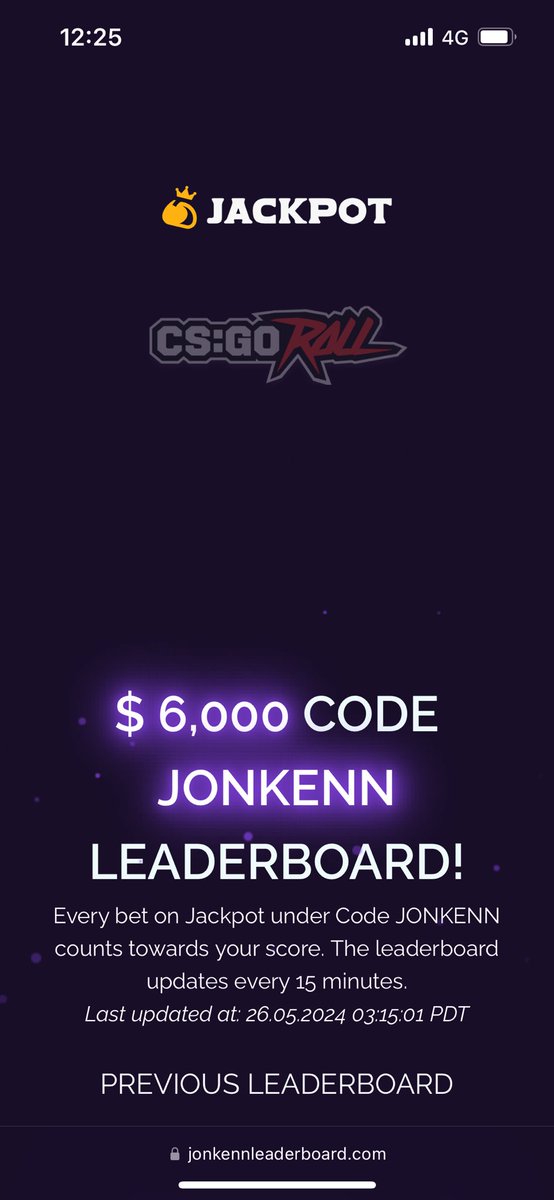 $6000 Wager race on Jackpotbet!
Find prizes & leaderboard here > jonkennleaderboard.com/leaderboard/ja…
all sort of wager is allowed, signup here > jackpot.bet/register?r=jon… code jonkenn
Random retweet gets $75 rolling in 5 days ✅