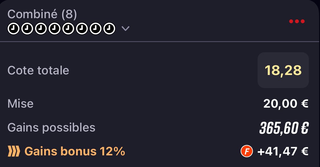 LPronosL's tweet image. LE 1ER MORTAL COMBI SPÉCIAL ROLAND GARROS EST PRÊT ! 🎾💥

📊 @18.28 🤯🤯

VOUS ÊTES CHAUDS ? 🔥

ALLEZ 15 RT ♻️ &amp;amp; 120 ❤️ ET JE BALANCE ! ⚡️

#TeamParieur #Pronos