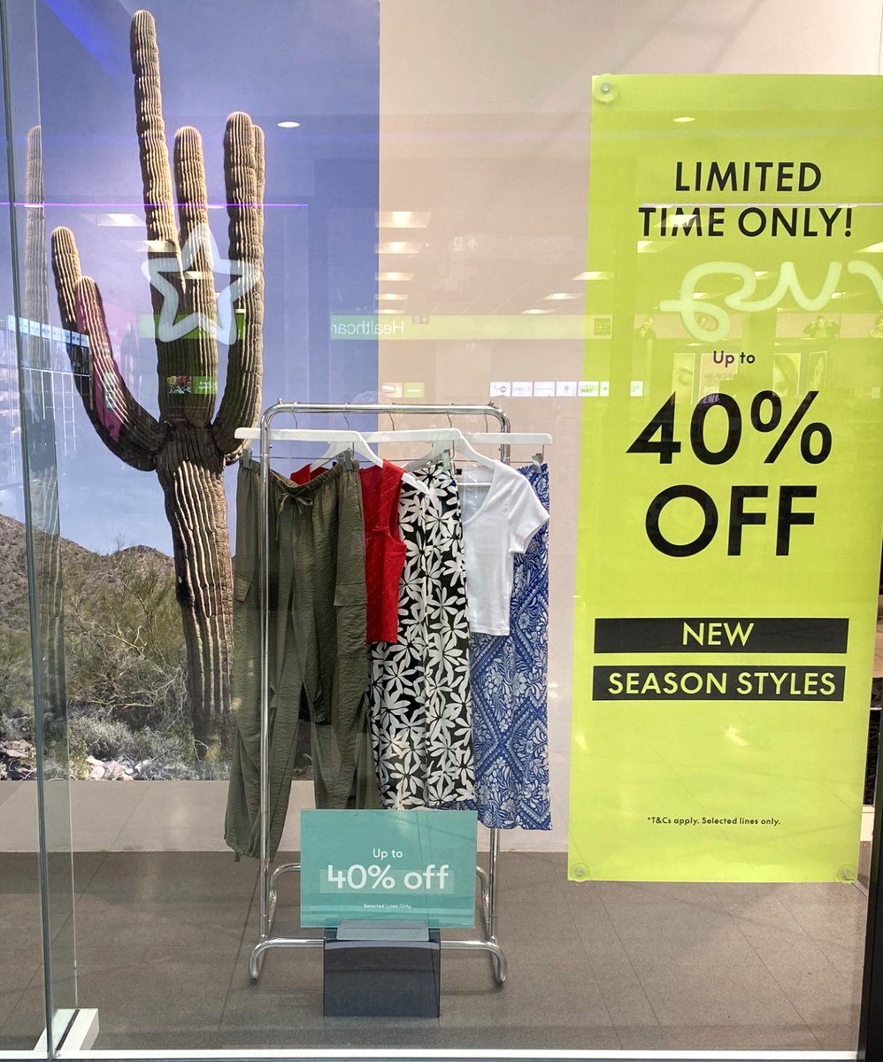 Save up to 40% on selected summer styles at @newlook in @drakecircusplym. Offer ends 3rd June ☀️