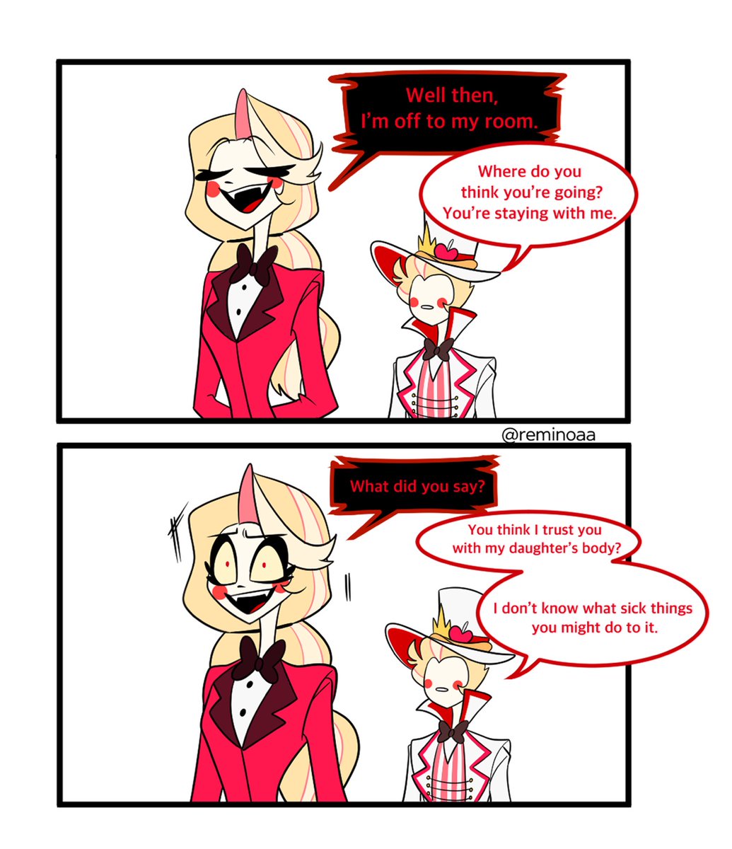 Alastor 🔄 Charlie
#HazbinHotelArt #hazbinhotelcomic #charlastor