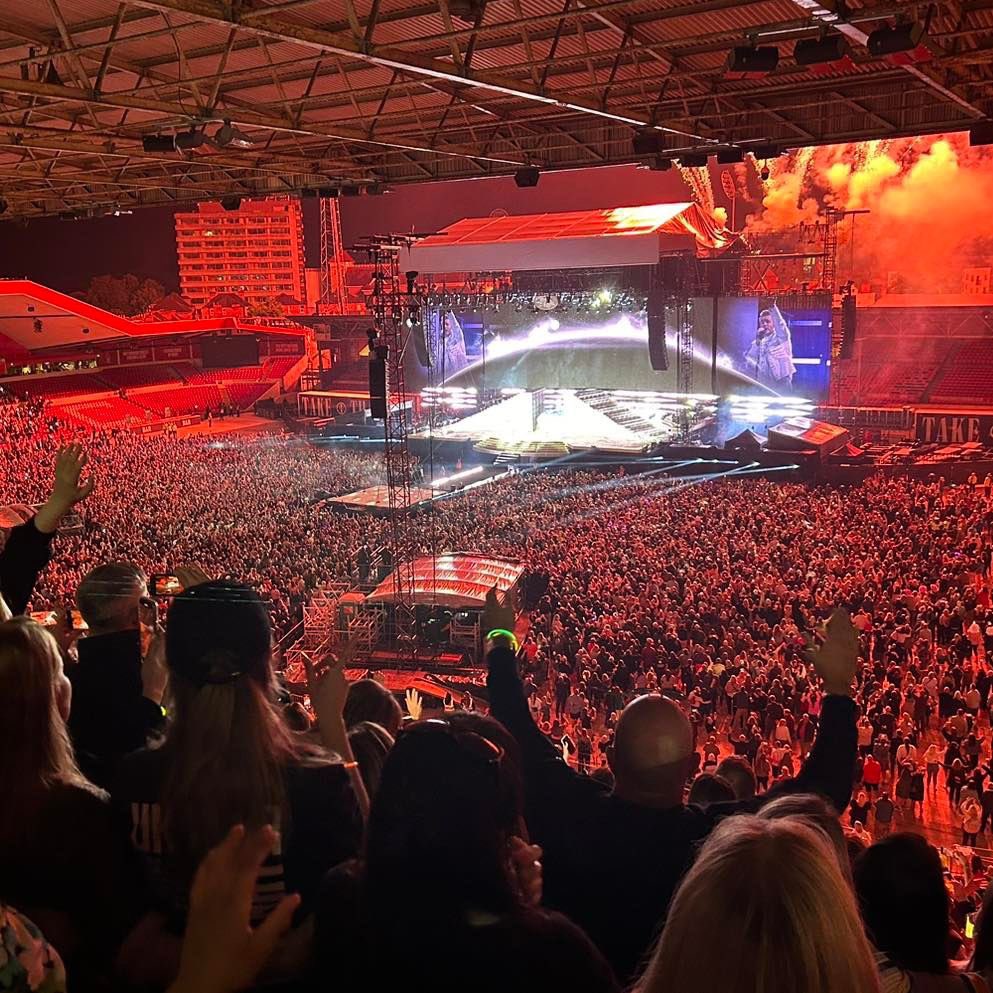 Yes, Andy went to the World Famous City Ground to watch @takethat More than likely will have a chat about it on Tuesday. #takethat #nffc #cityground