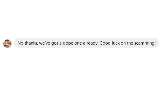 If you do outbound on domain hacks, don't tell the prospect it's called a 'domain hack'.

Or you will get a response like this.