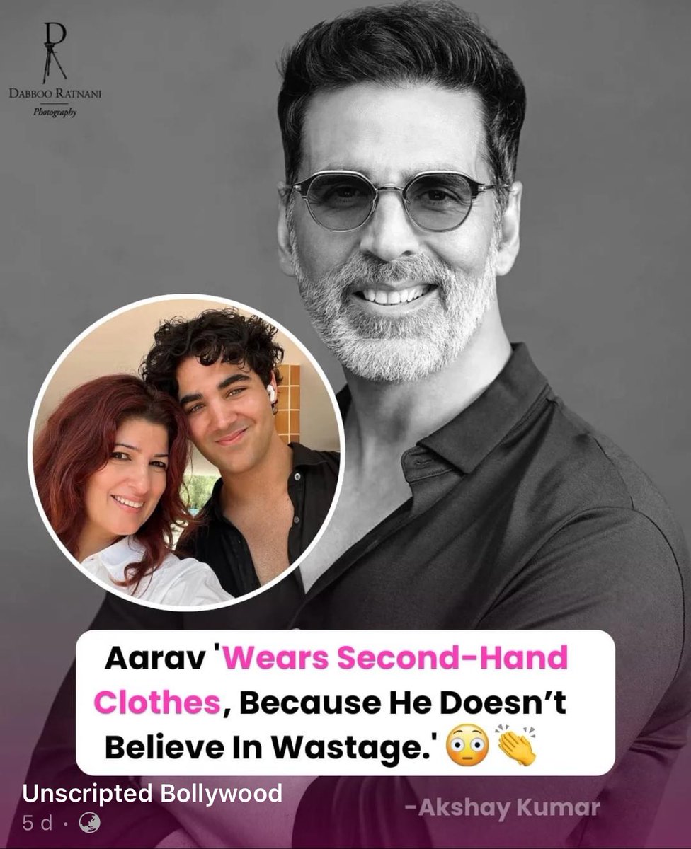 ManojMullath's tweet image. Aarav, good to see you embrace simplicity and it’s quite inspiring as well. Kids of the current generation who spend savagely on clothing and apparel,  should take a leaf from this. @akshaykumar &amp;amp; @mrsfunnybones, a lot of credit to your upbringing as well 👏