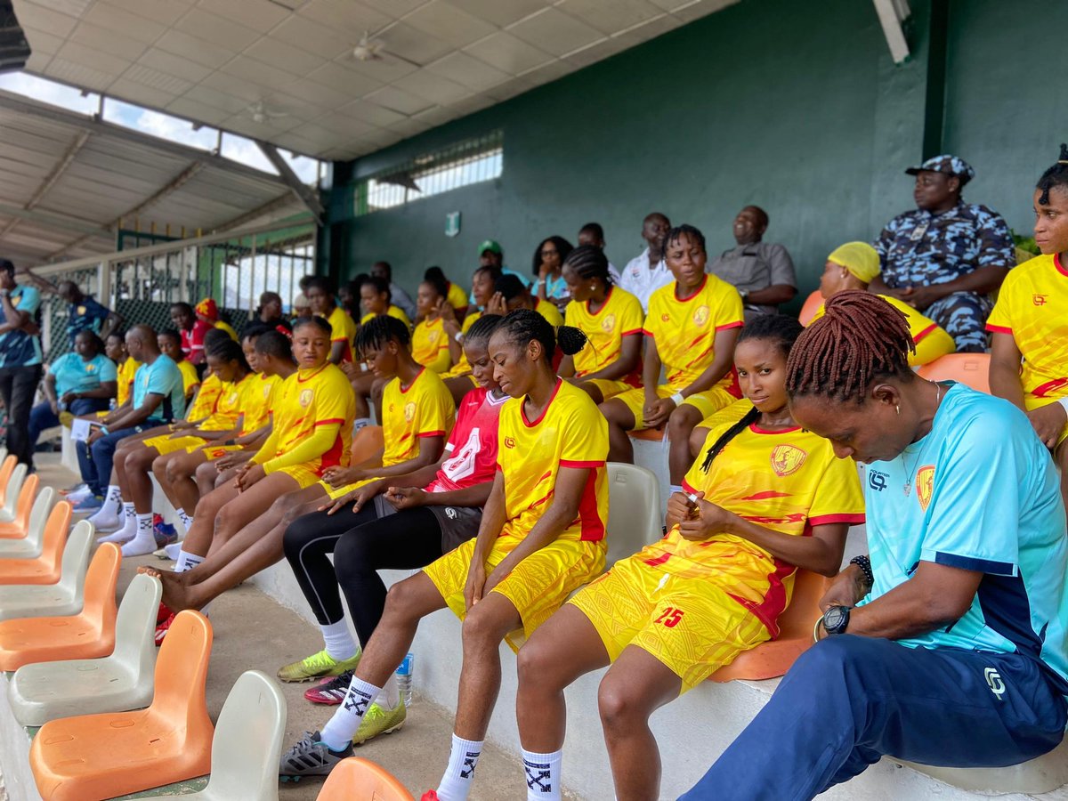 <a href="/EdoQueensFC/">Edo Queens FC</a> pre-match in the Samson Siasia Stadium, Yenagoa.
#NWFLPremiershipSuper6 
#Super6Final
#WomenFootballRising