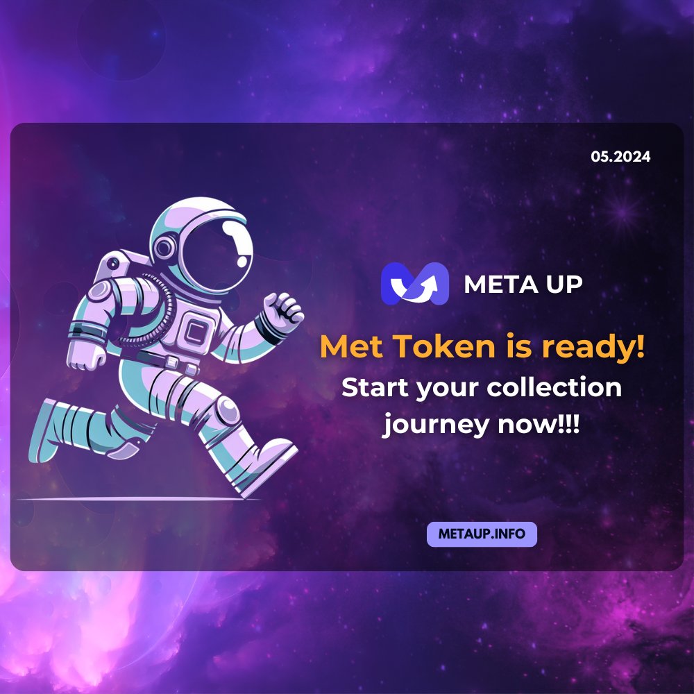 MetaupOfficial's tweet photo. Met Token is ready. Start your collection journey now!!!
#Metcoin #Metaup #Crypto #Shopping #FutureOfPayments https://t.co/R6ivah3YzD