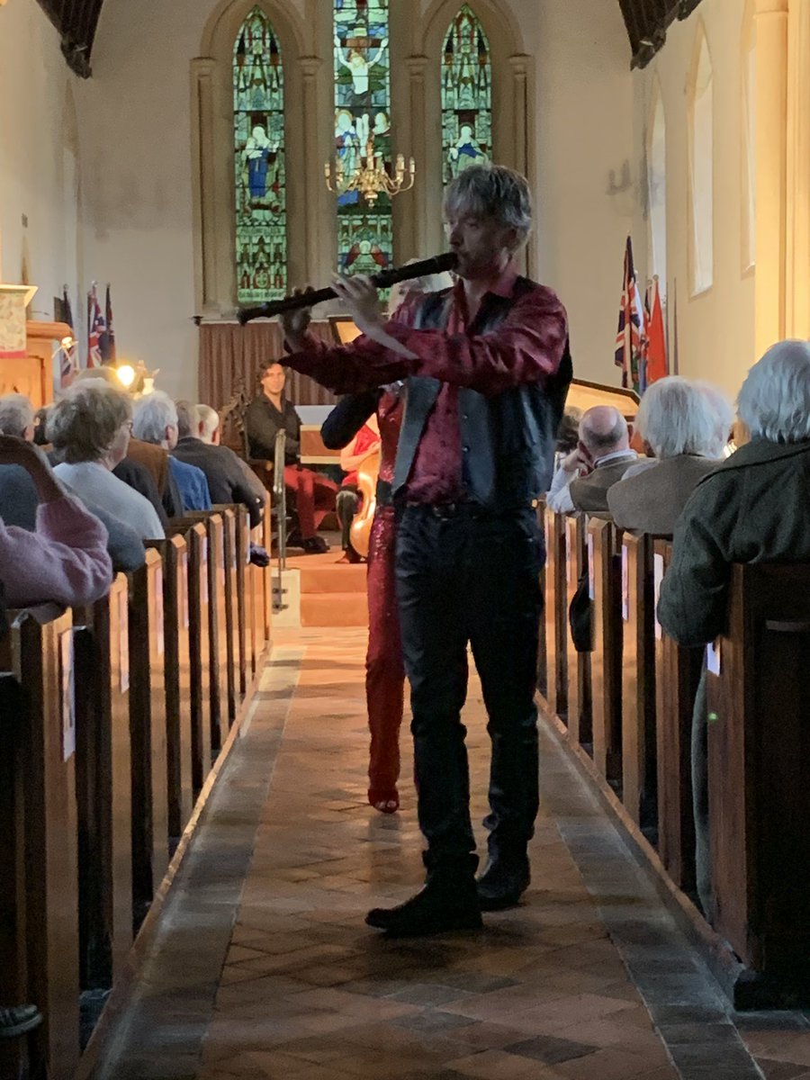 Red Priest at our festival last night entertained us all with Baroque music, definitely with a twist. 
Bach, Telemann, Purcell & of course Vivaldi.
Thank you to Piers, multiple recorders, Julia on the violin, Angie on the cello & David the harpsichordist. 
An unforgettable night.