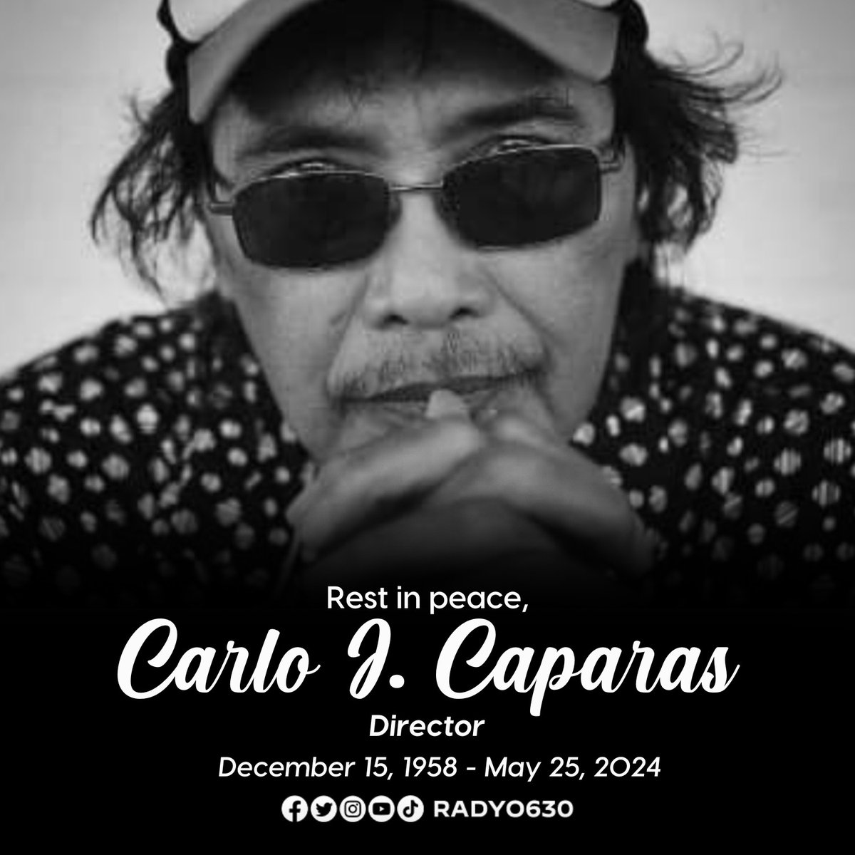 Radyo630's tweet photo. Pumanaw na ang comic strip creator at writer-director na si Carlo J. Caparas, kinumpirma ng kanyang pamilya noong Sabado ng gabi.
#RIPDirekCarlo #CarloJCaparas #ComicStripCreator #WriterDirector #Radyo630 https://t.co/C8LZ6JkrLe