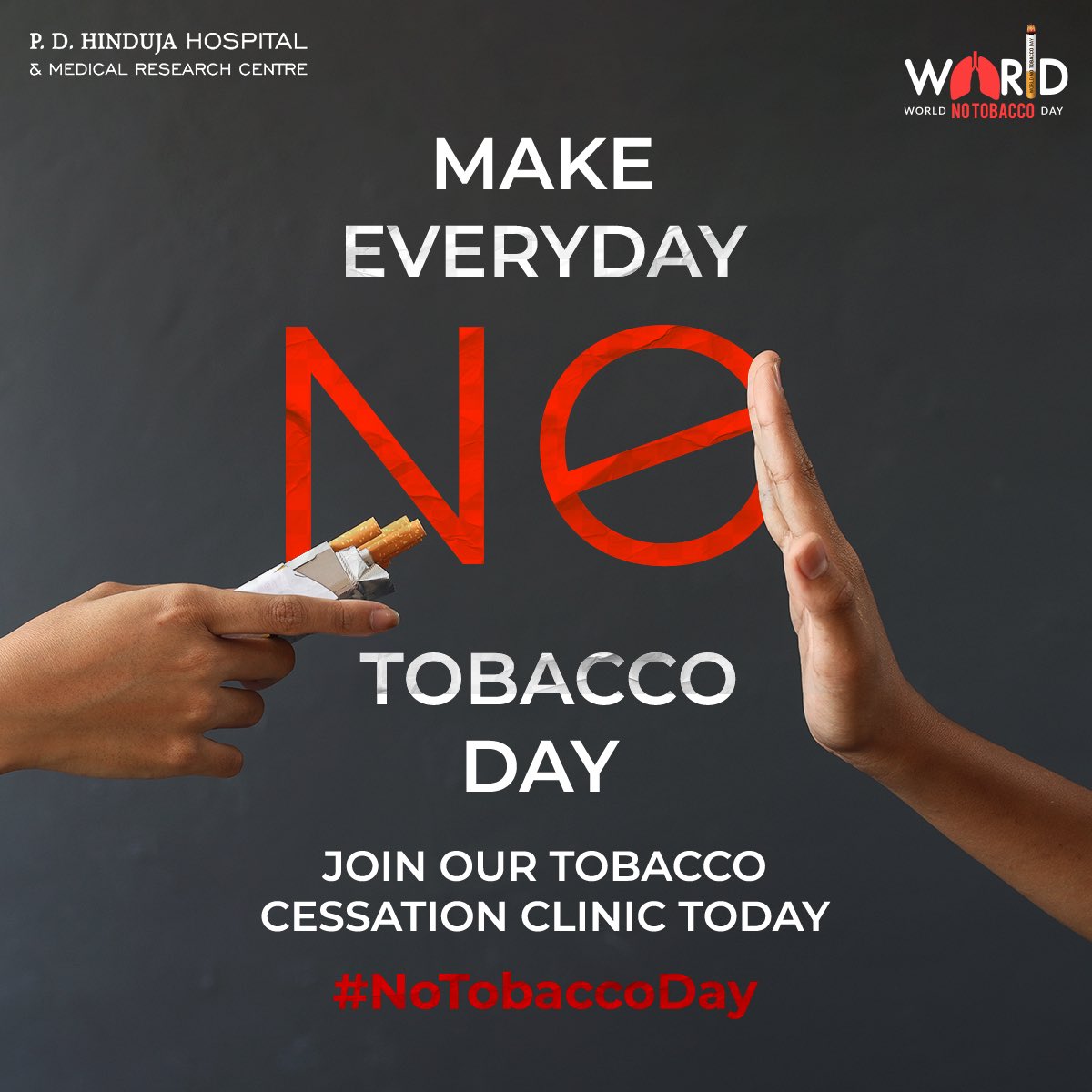 Break free from tobacco's grip and reclaim your health! Join our Tobacco Cessation Clinic today for expert guidance and support. Together, we can kick the habit and embrace a smoke-free future.

Learn more: hindujahospital.com/speciality/tob…

#PDHH #QualityHealthcareForAll #TobaccoAwareness