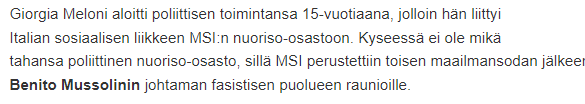 Onko Petteri #Orpo fasisti ? Tällaisen johtopäätöksen voisi tehdä jutun perusteella.
Jos hän hyväksyy mukisematta yhteistyön melonin kanssa.
#kokoomus #politiikka #hallitus #eduskunta 

uusisuomi.fi/uutiset/petter…