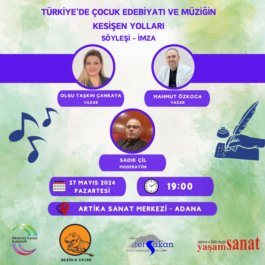 Çocuk edebiyatı ve müziğin kesişen yolları. Söyleşiye davetlisiniz.
<a href="/Cilsdk/">Sadık Çil</a>